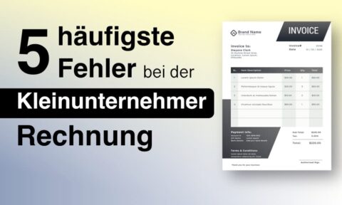 Kleinunternehmer Rechnung