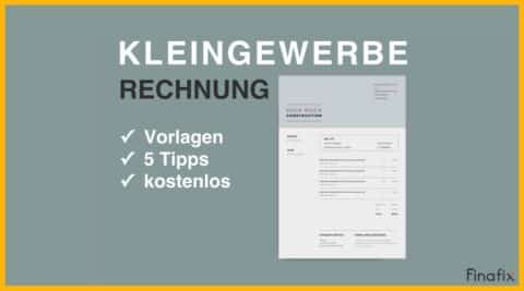 Kleingewerbe Rechnung Vorlage
