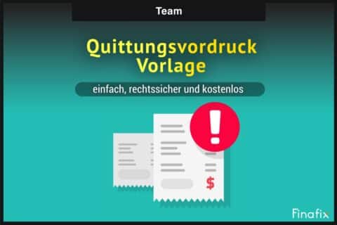 Quittungsvordruck Vorlage