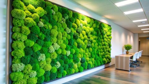 Mooswände für Büro