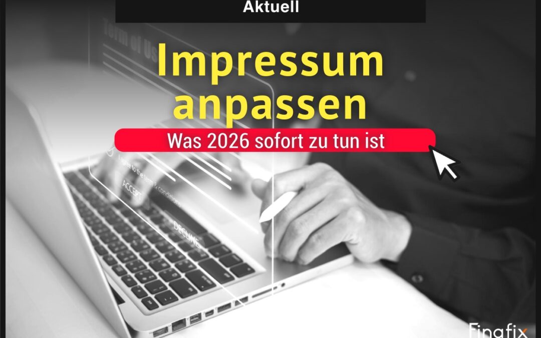 Impressum anpassen: Was 2026 sofort zu tun ist
