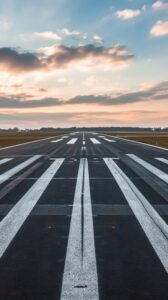 Rollfeld Landebahn Flughafen